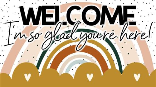 Welcome banner